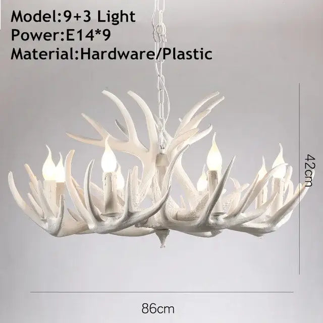 antler pendant chandelier golden 6 light living room lamp