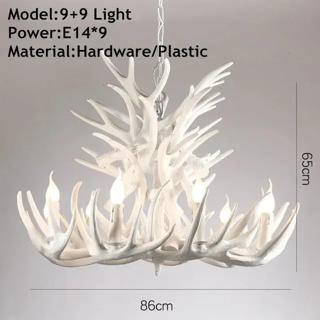 antler pendant chandelier golden 6 light living room lamp