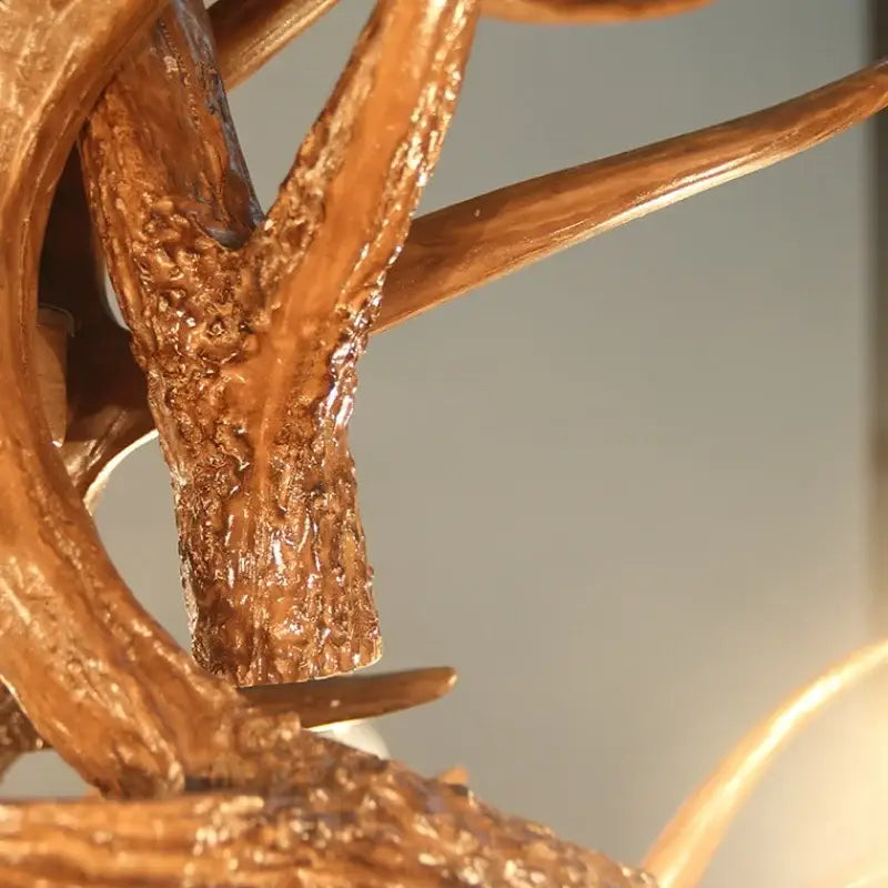 antler pendant chandelier golden 6 light living room lamp