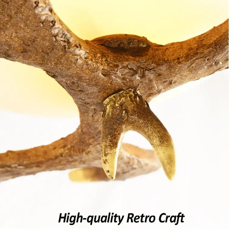 Rustic american antler resin glass ceiling light living room