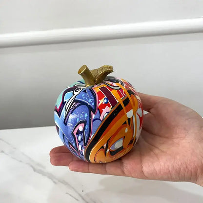 Graffiti art apple figurines art ornament living room decor