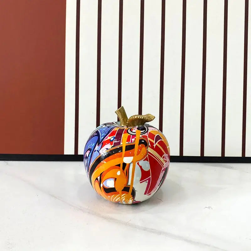 Graffiti art apple figurines art ornament living room decor