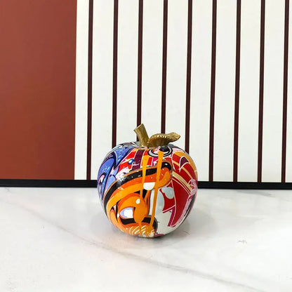 Graffiti art apple figurines art ornament living room decor