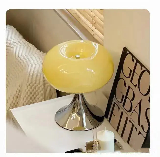 Glossy apple green table lamp bedroom three color lighting