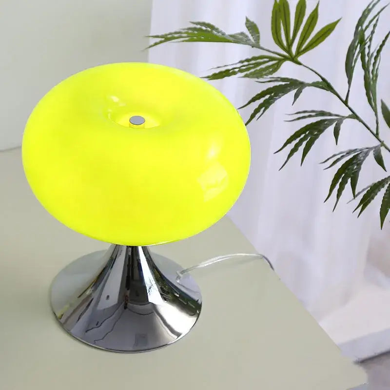 Glossy apple green table lamp bedroom three color lighting