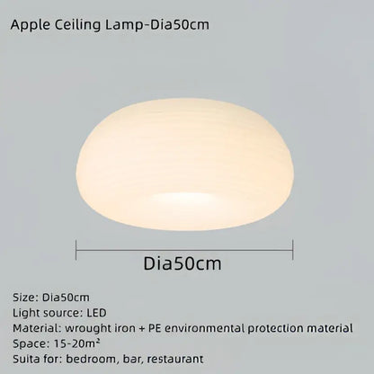 Modern off white apple shape led ceiling chandelier for bedroom