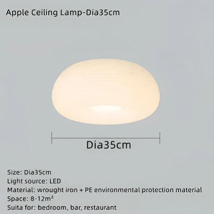 Modern off white apple shape led ceiling chandelier for bedroom