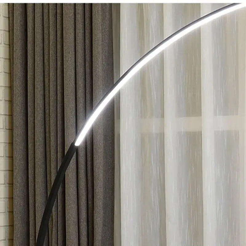 Modern black rgb arc floor lamp for living room led lighting