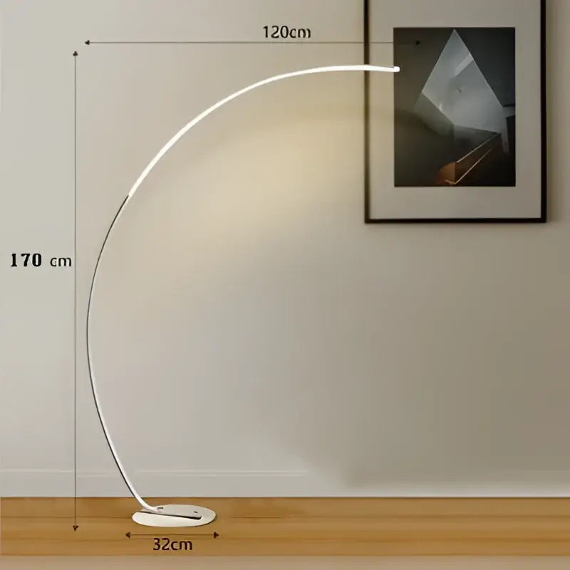 Modern black rgb arc floor lamp for living room led lighting