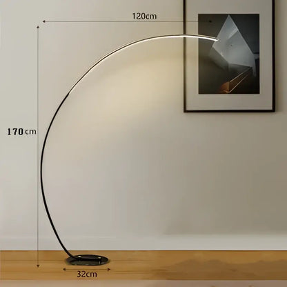 Modern black rgb arc floor lamp for living room led lighting