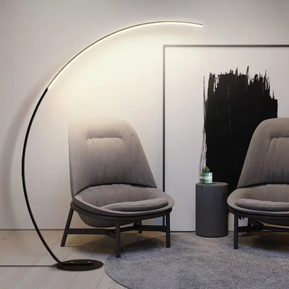 Modern black rgb arc floor lamp for living room led lighting