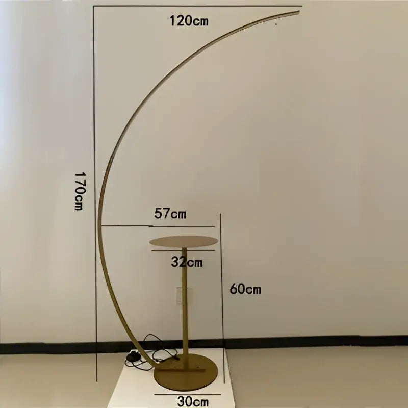 Modern black arc led floor lamp – living room minimalist light