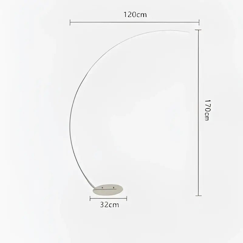 Modern black arc led floor lamp – living room minimalist light