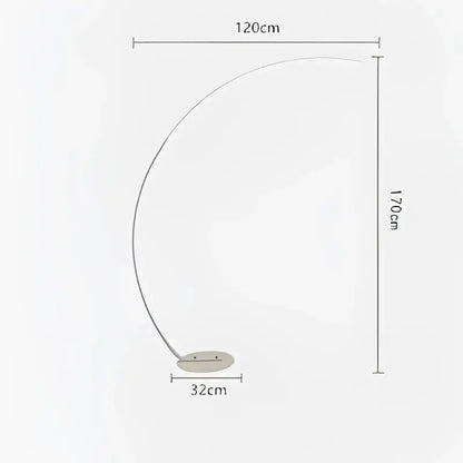 Modern black arc led floor lamp – living room minimalist light