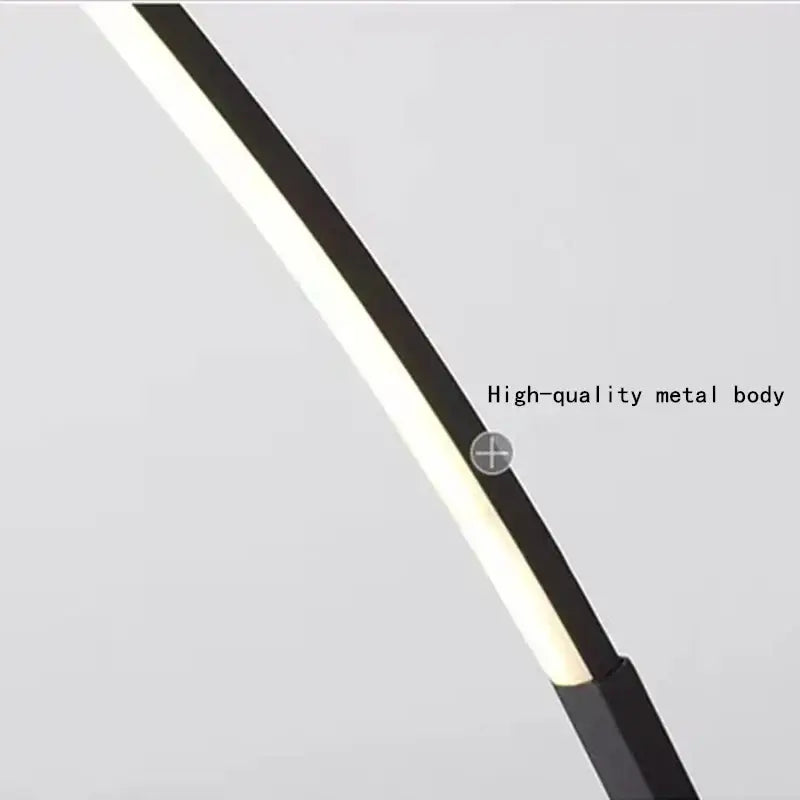 Modern black arc led floor lamp – living room minimalist light