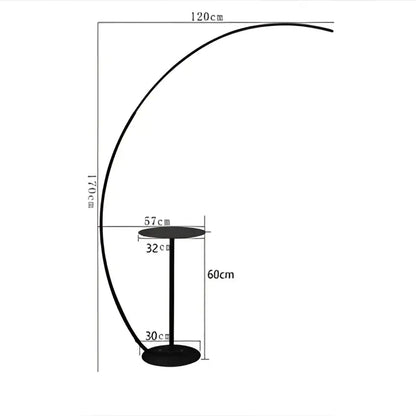 Modern black arc led floor lamp – living room minimalist light
