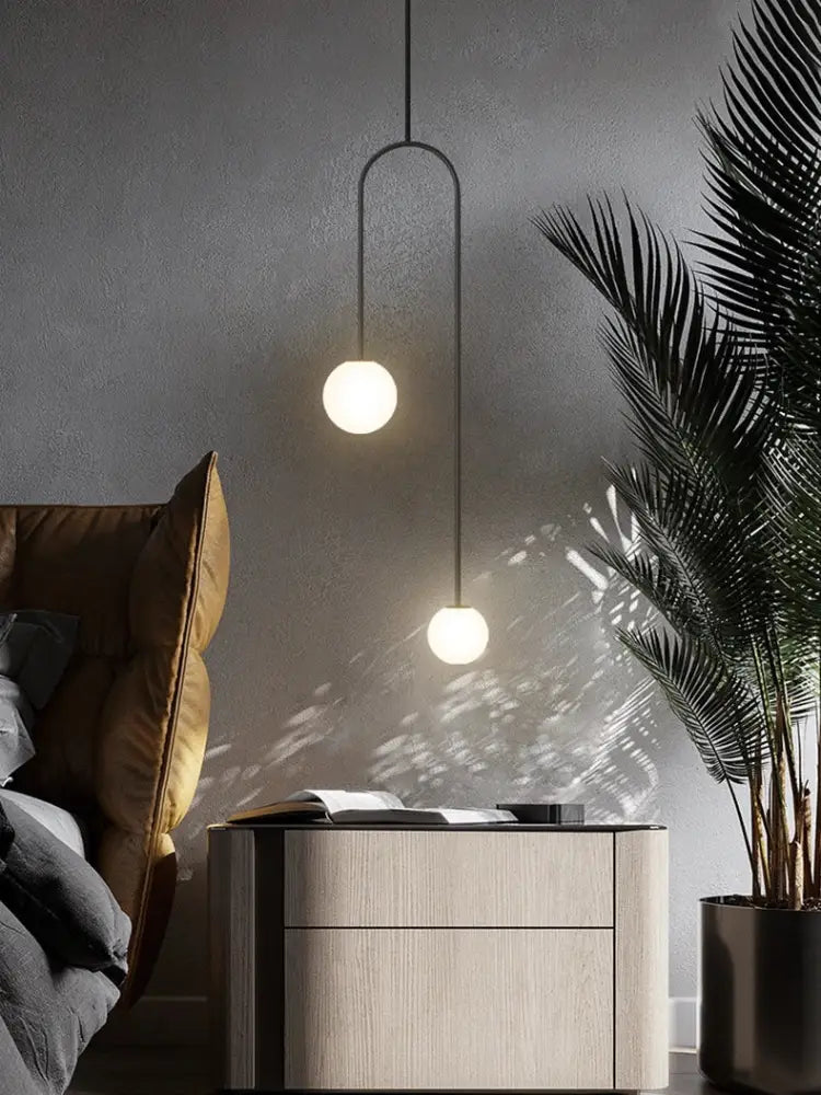 Modern gold arc line chandelier living room pendant light