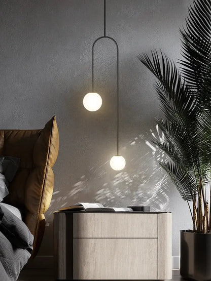 Modern gold arc line chandelier living room pendant light