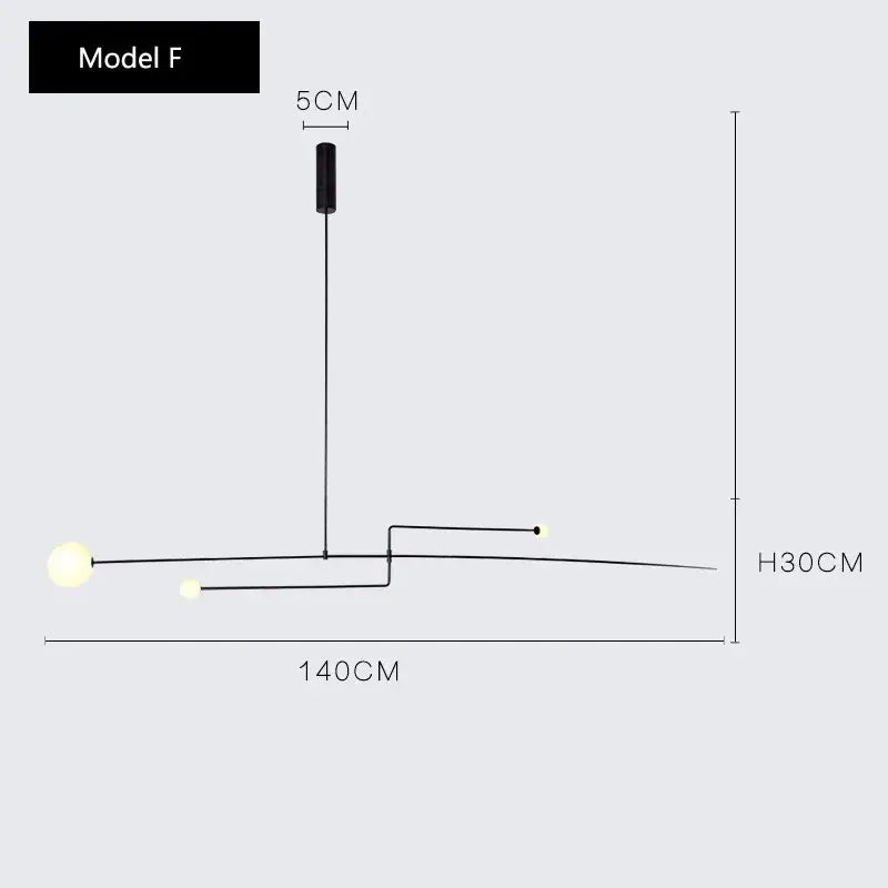Modern gold arc line chandelier living room pendant light