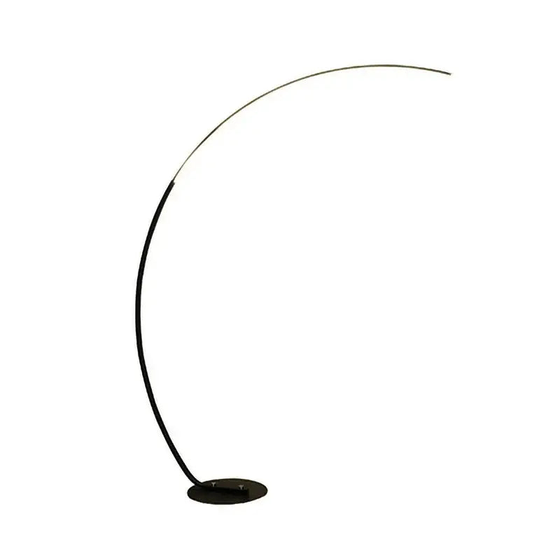 Modern black arc shape led floor lamp for living room with remote