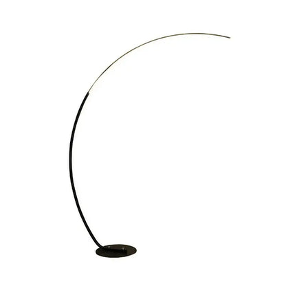 Modern black arc shape led floor lamp for living room with remote