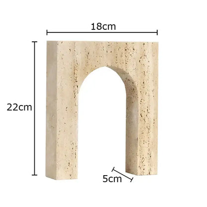 Modern beige arch stone geometry ornament living room decor