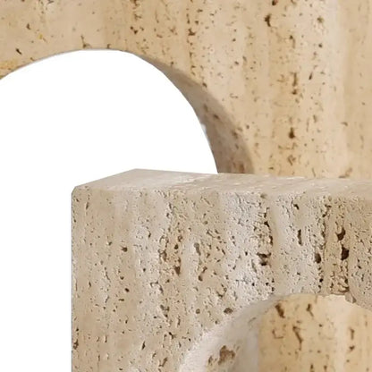 Modern beige arch stone geometry ornament living room decor