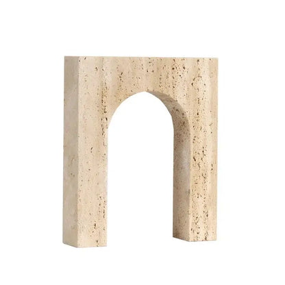 Modern beige arch stone geometry ornament living room decor