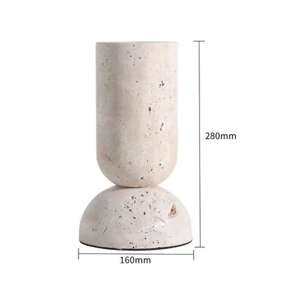 Minimalist beige archway shape travertine sculpture living room decor