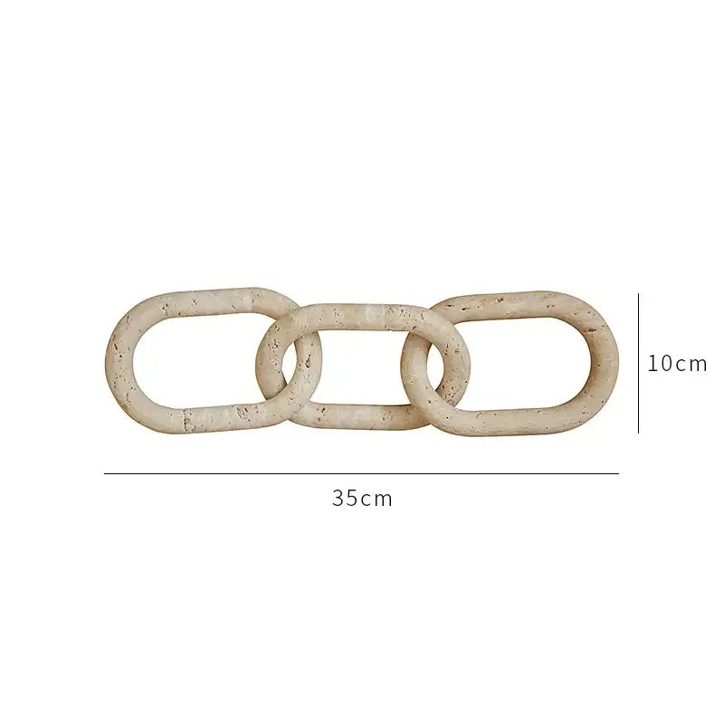 Minimalist beige archway shape travertine sculpture living room decor