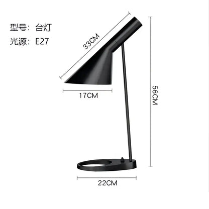 Modern black & white conical floor lamp living room led decor