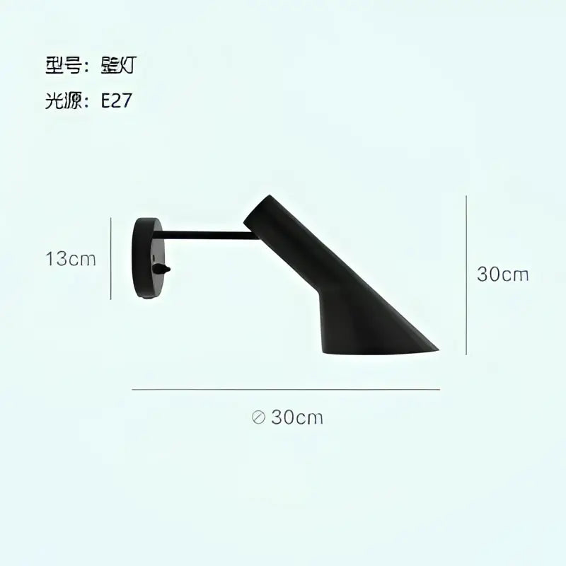 Modern black & white conical floor lamp living room led decor