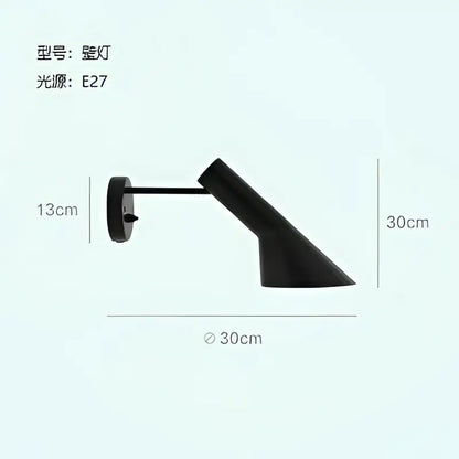 Modern black & white conical floor lamp living room led decor