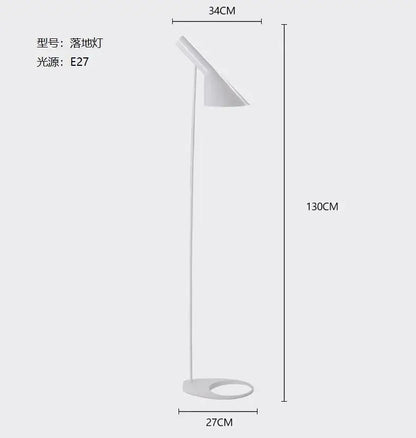 Modern black & white conical floor lamp living room led decor