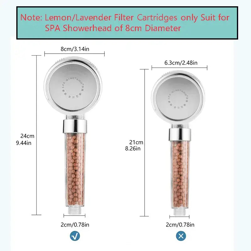 Clear chrome aroma shower head bathroom vitamin filtration vitamin scent