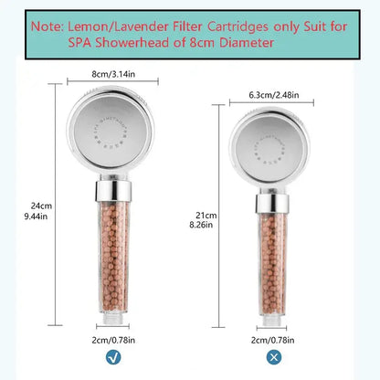 Clear chrome aroma shower head bathroom vitamin filtration vitamin scent