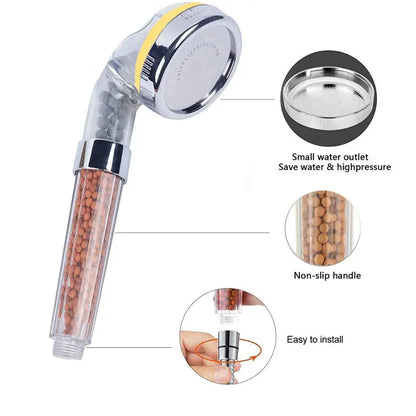 Clear chrome aroma shower head bathroom vitamin filtration vitamin scent