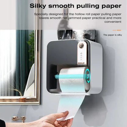 Modern white & black toilet tissue box holder bathroom storage rack