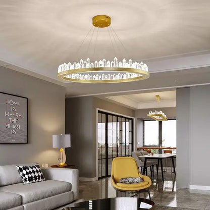 Modern black arrow crystal led chandelier dining room light