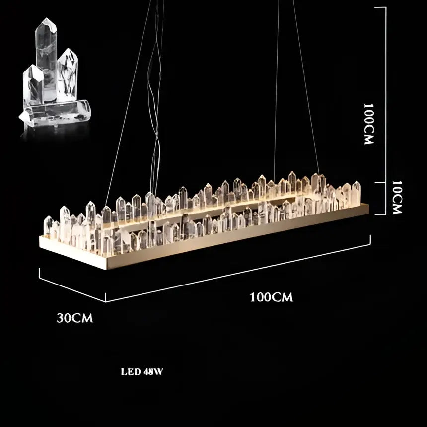 Modern black arrow crystal led chandelier dining room light
