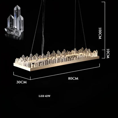 Modern black arrow crystal led chandelier dining room light