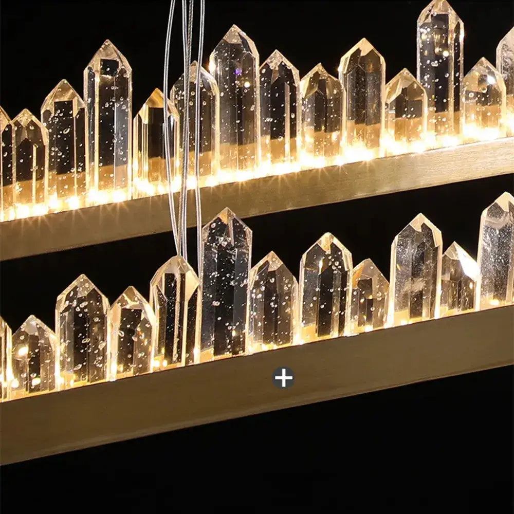 Modern black arrow crystal led chandelier dining room light