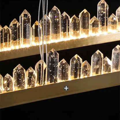 Modern black arrow crystal led chandelier dining room light