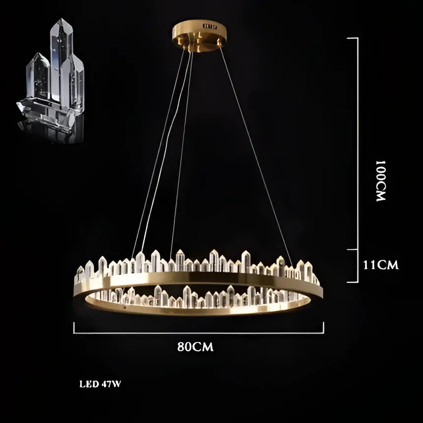 Modern black arrow crystal led chandelier dining room light