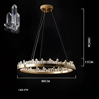 Modern black arrow crystal led chandelier dining room light