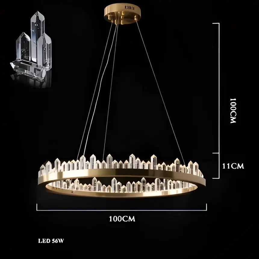 Modern black arrow crystal led chandelier dining room light