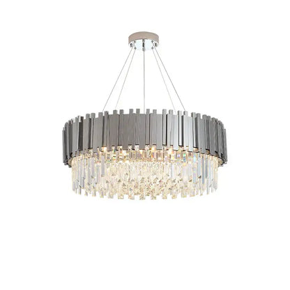 Art deco crystal led chandelier gold & silver dining room lighting