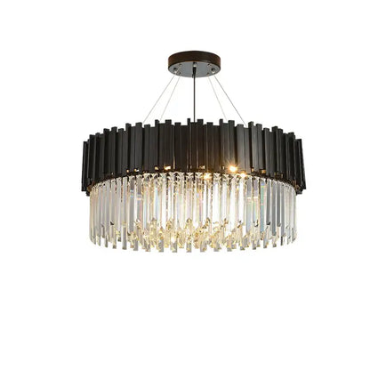 Art deco crystal led chandelier gold & silver dining room lighting