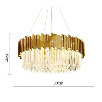 Art deco crystal led chandelier gold & silver dining room lighting