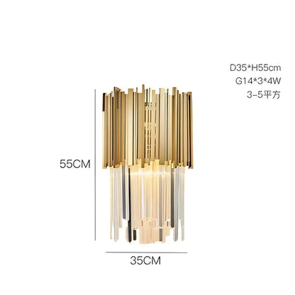 Art deco crystal led chandelier gold & silver dining room lighting